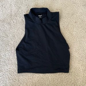 TNA black highneck muscle tank top size xxs